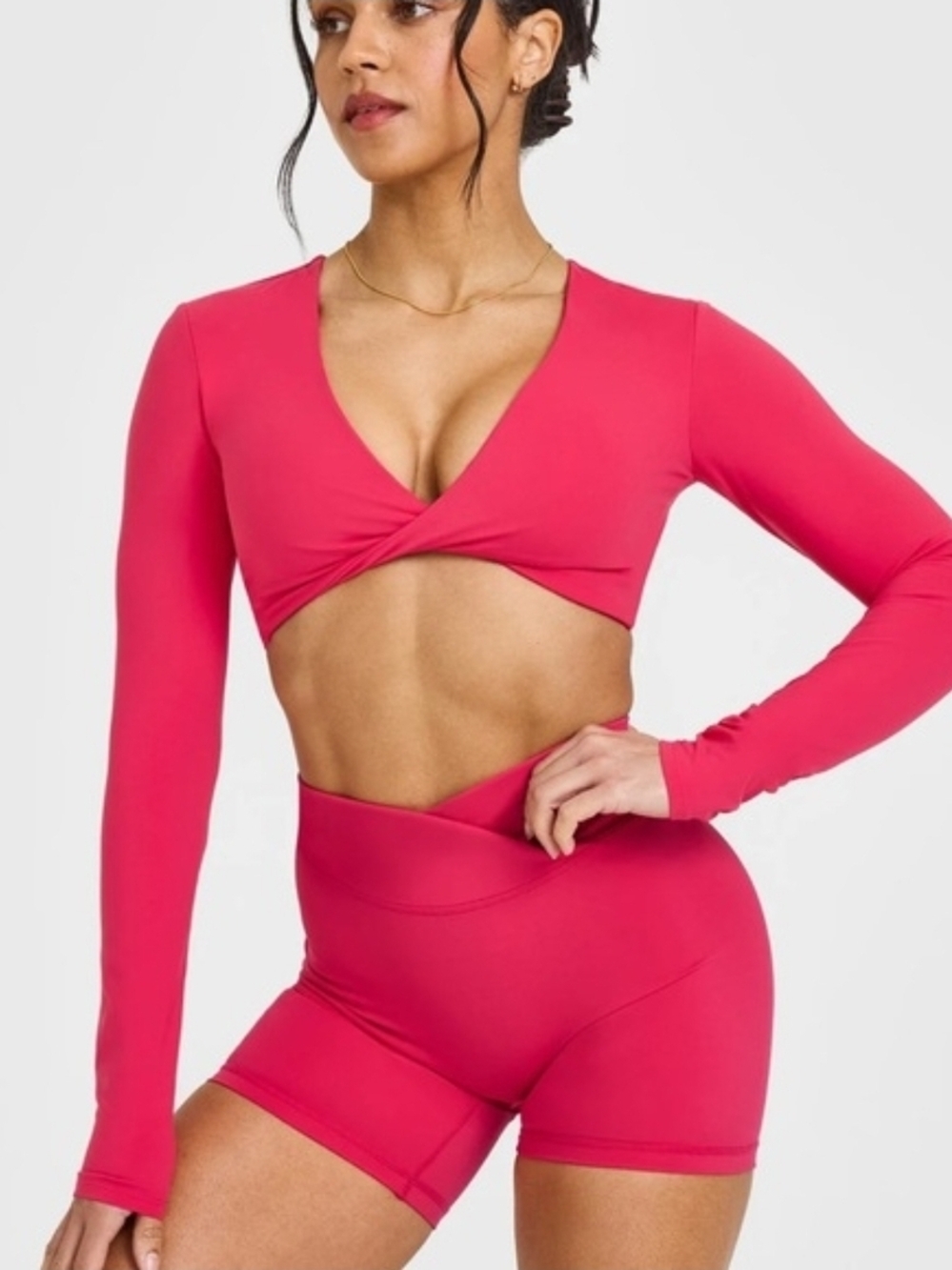 Oner Active Unified Twist Front Long Sleeve Crop Top
